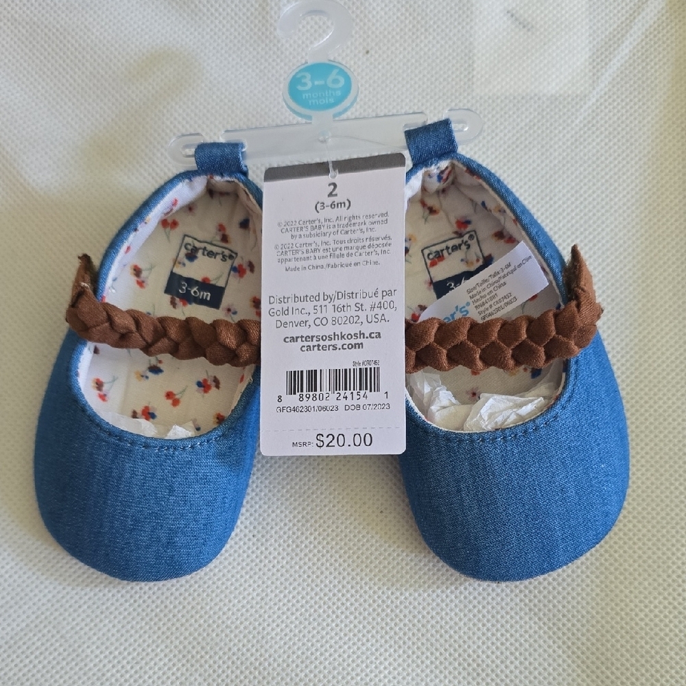 Carter's Blue and Brown Baby Walker Shoes